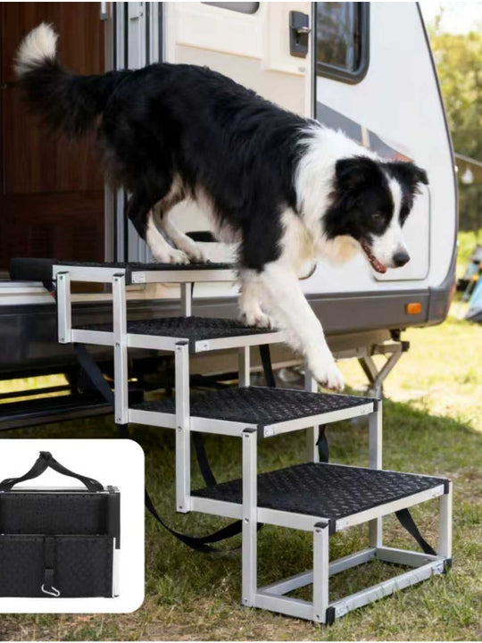 Foldable Dog Ramp For Cars, SUVs, Trucks, Portable Pet Dog Stairs For Large Dogs