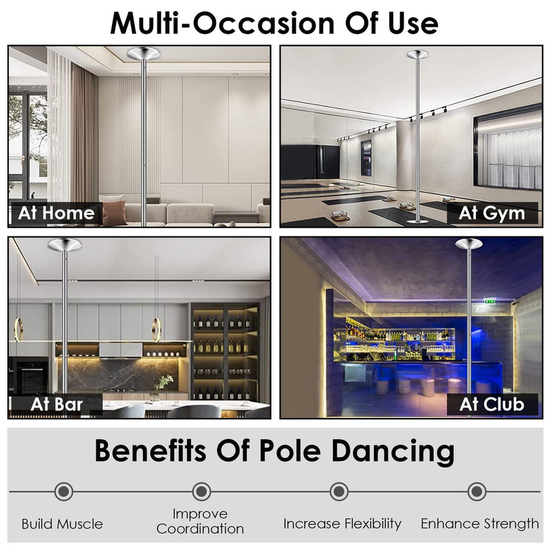 1Pc Stripper Dance Pole 45mm Spinning Static Dancing Pole