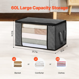 6 Packs 60L Oversized Blanket Storage Bags