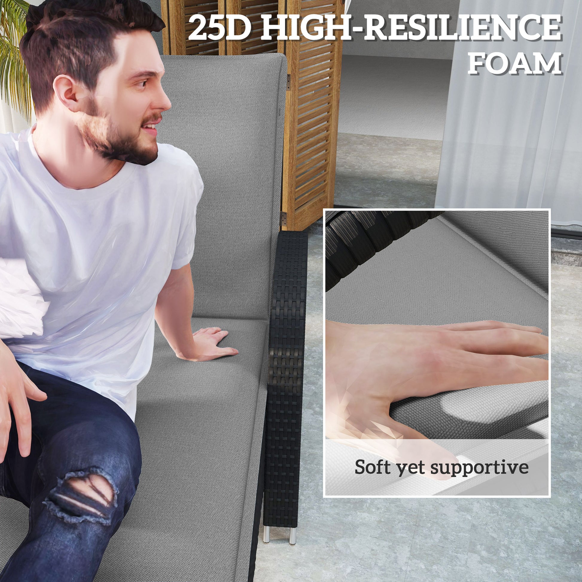 Foldable Chaise Lounge Cushion Set Of 2