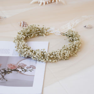 Gypsophila Crown, Dried Flower Crown