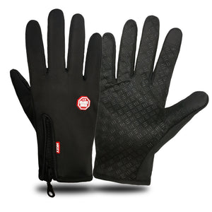 Full Finger Touch Screen Zipper Ski Gloves