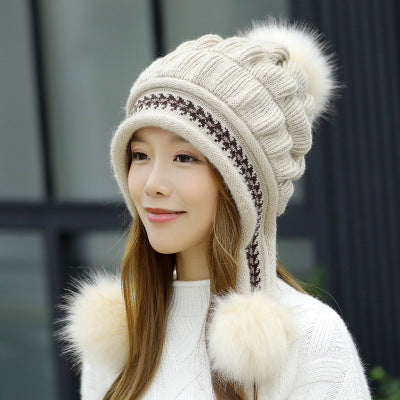 Cozy Knit Fleece-Feel Beanie With Ear Flaps