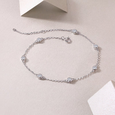 Smart Bubble Luxury Fashion Mossan Diamond S925 Silver Bracelet Comparable To Natural Diamonds
