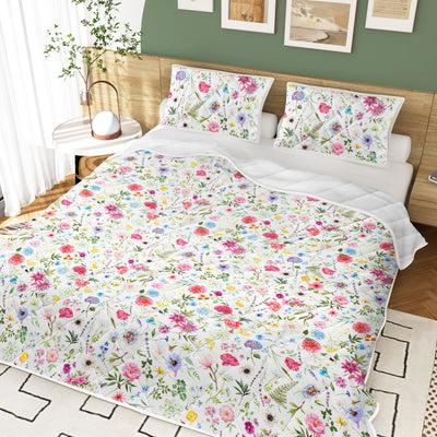 Lightweight Bedspreads Botanical Coverlets Quilt Bedding Set
