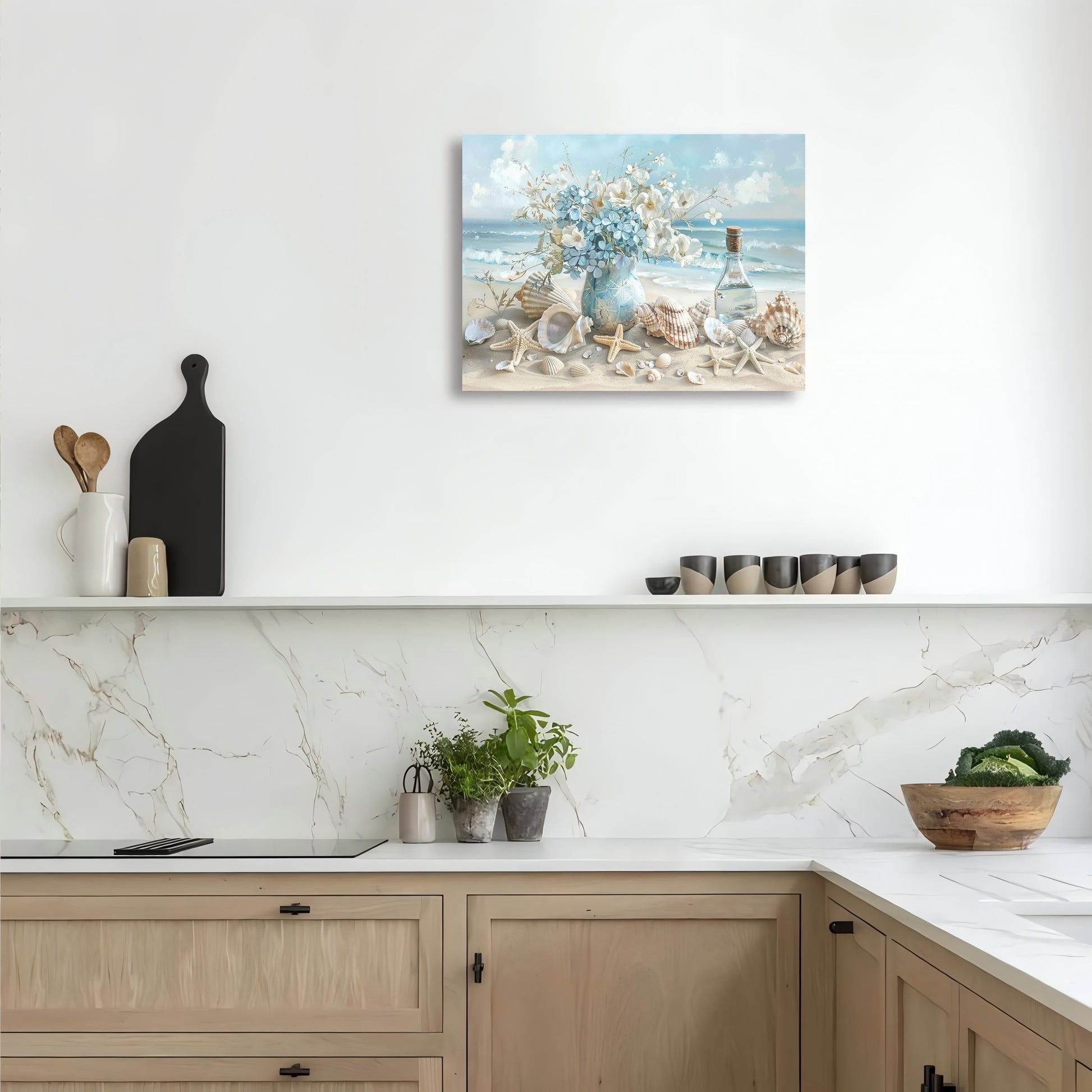 1 Piece Framed Wooden Canvas Painting