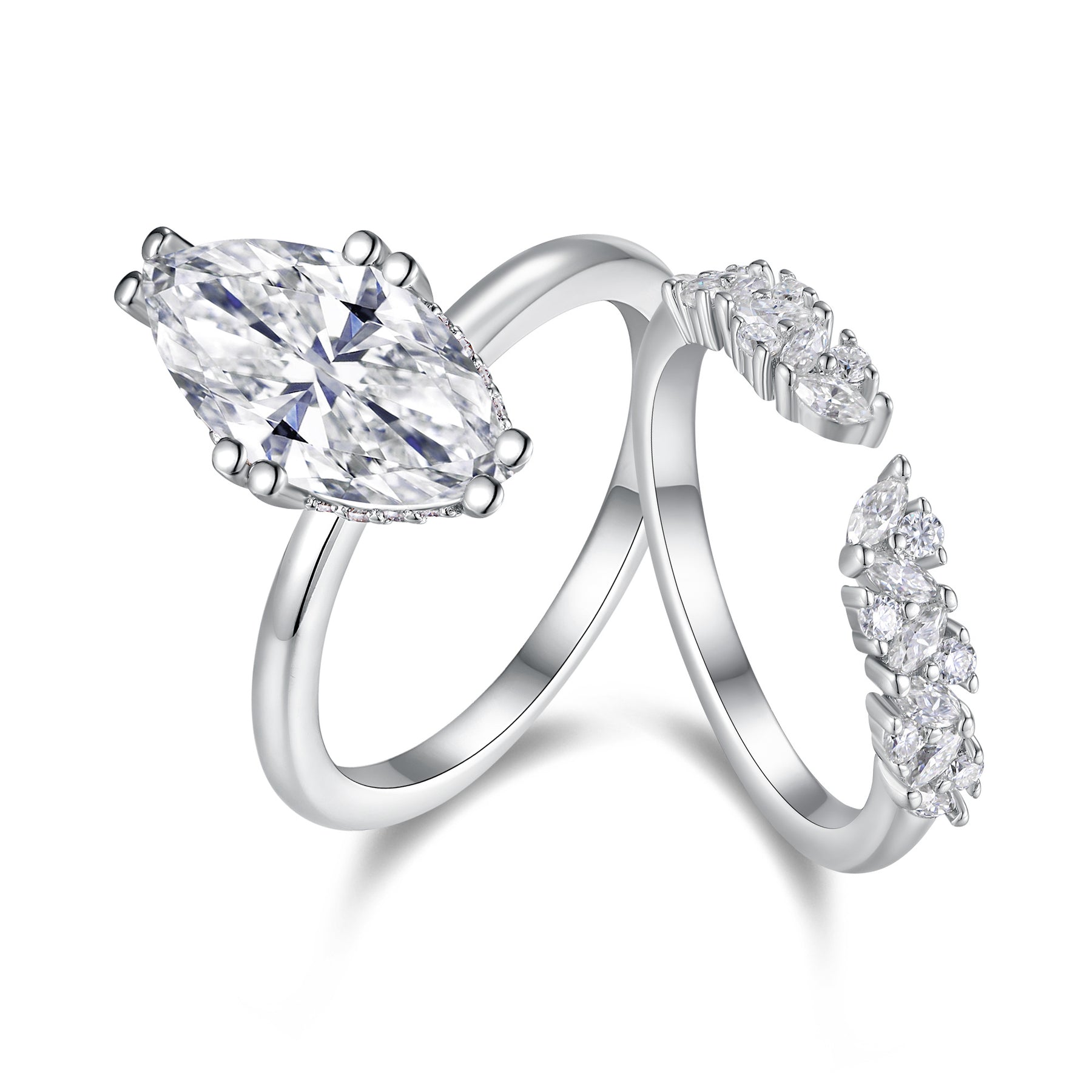 Star Eyes - Fashionable Men's And Women's Ring And Ring Jewelry Set