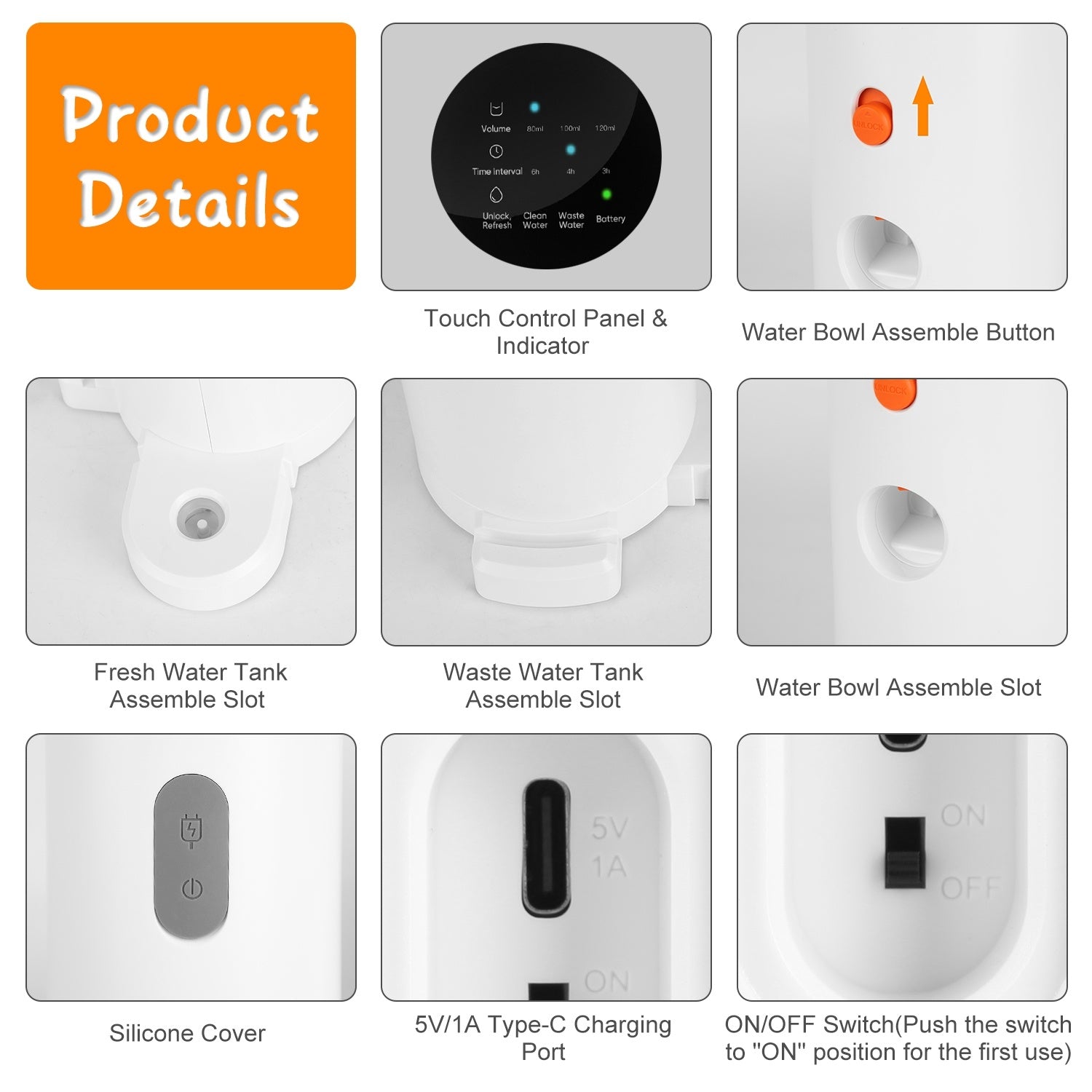 1Pc Smart Pet Water Fountain Automatic Cat Water