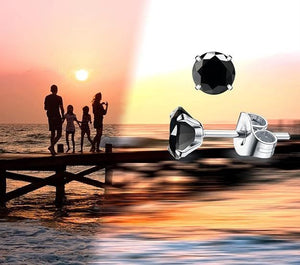 Pendientes De Diamantes Negros En Oro Blanco De 14 Quilates .30 CTW