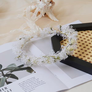 Gypsophila Crown, Dried Flower Crown