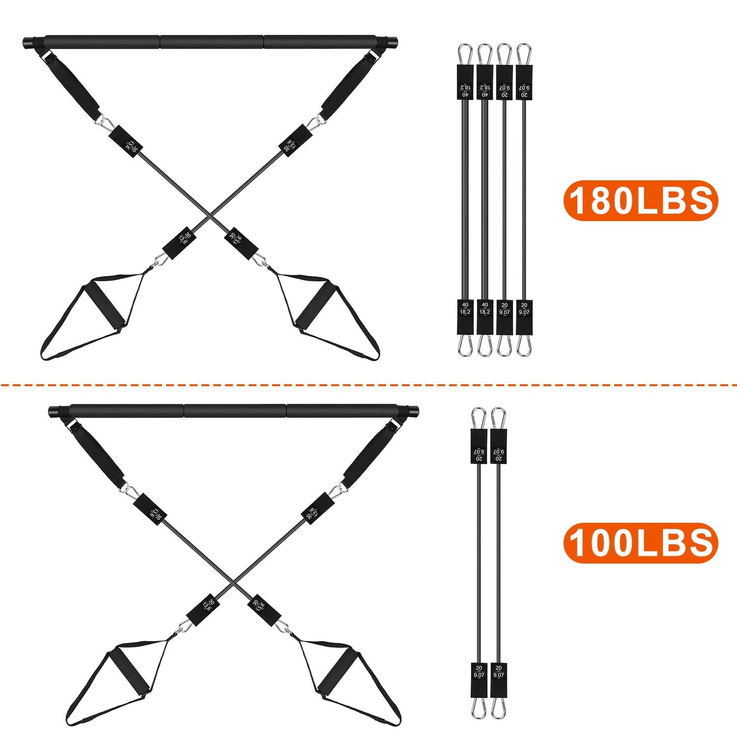 1Pc Pilates Bar Kit Multifunctional Pilates Yoga Toning Bar