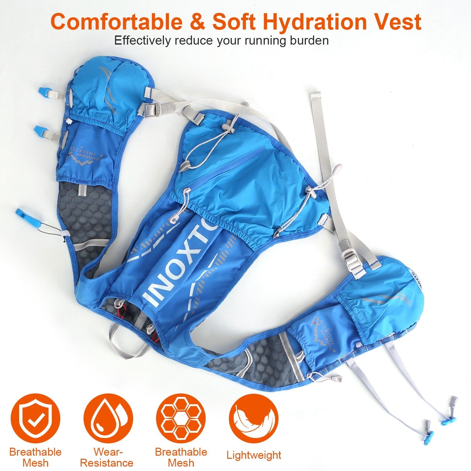 1Pc Sport Hydration Vest Running Backpack