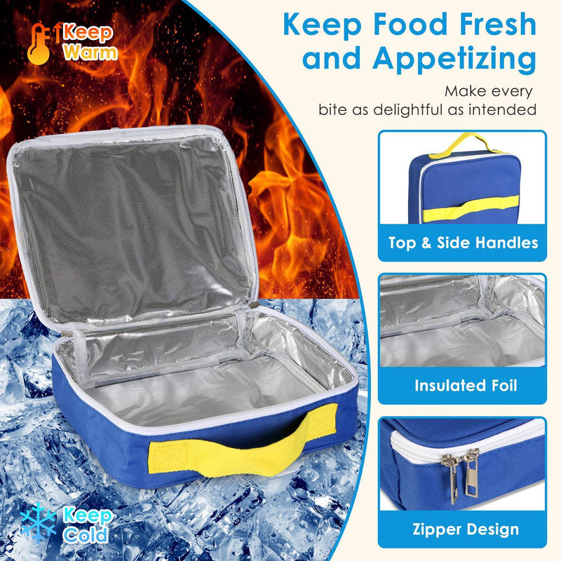 1Pc Kids Lunch Box Thermal Lunch Container With Insulated Storage Bag