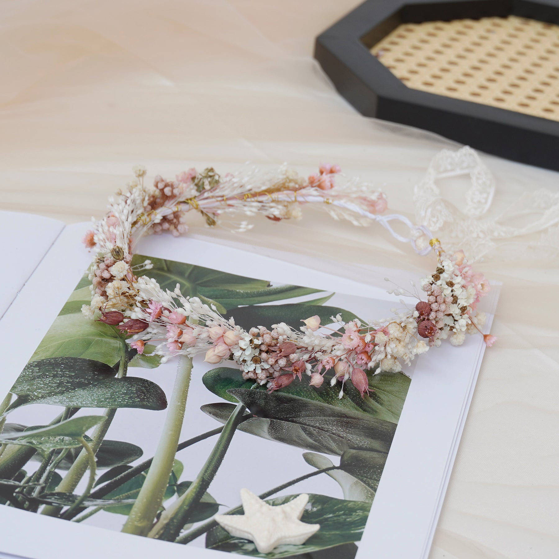 Baby Breath Crown, Dried Crown