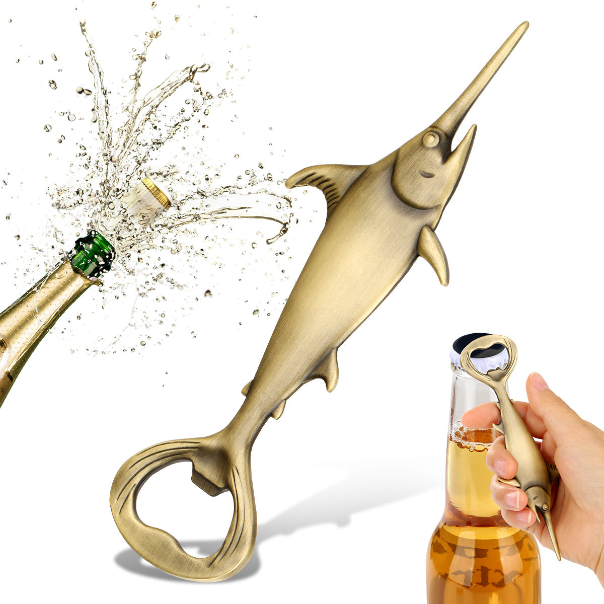 Creative Swordfish Handle Metal Beer Bottle Openers