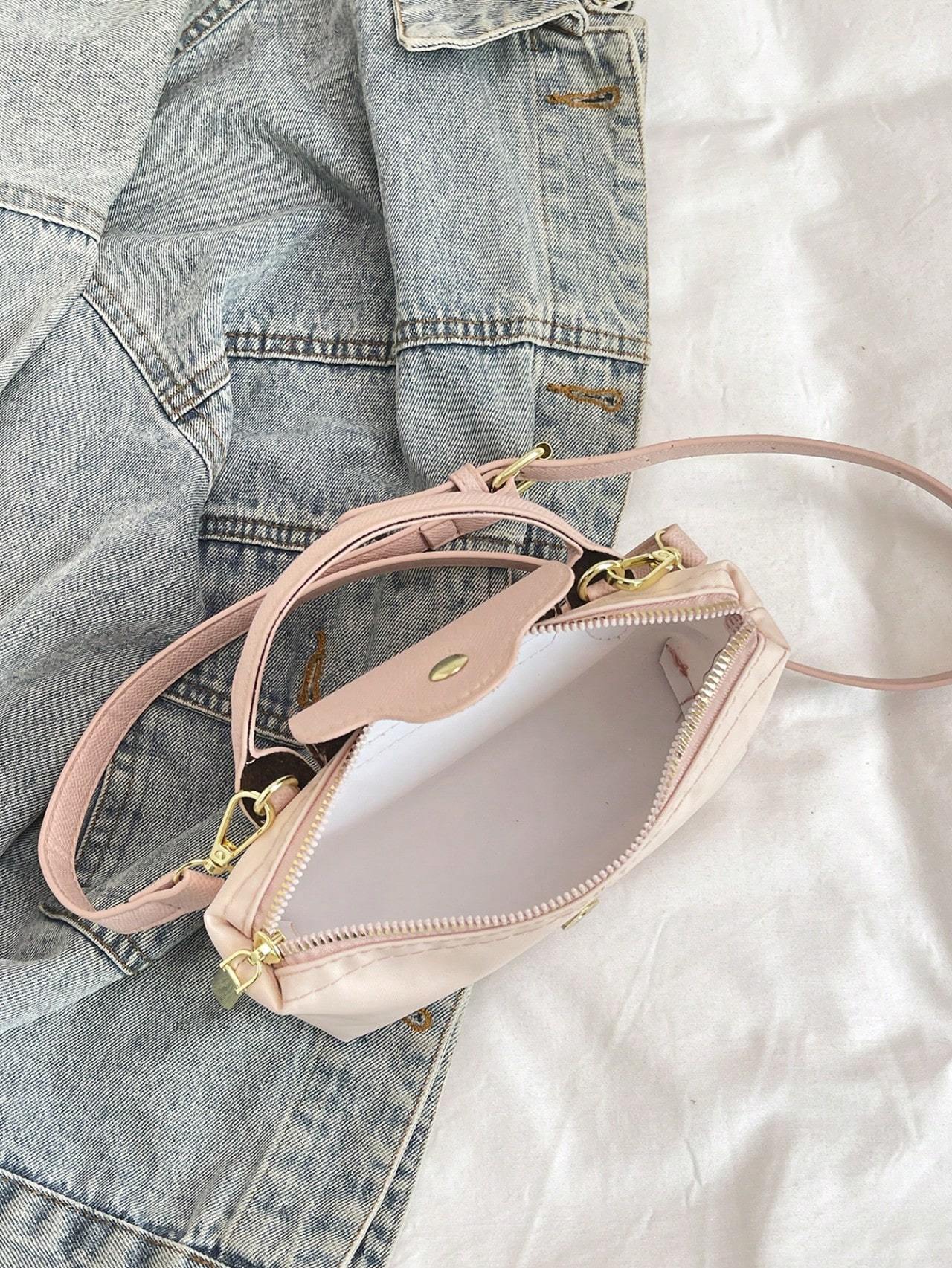 Casual Solid Color Fashionable Women's Handbag Crossbody Bag