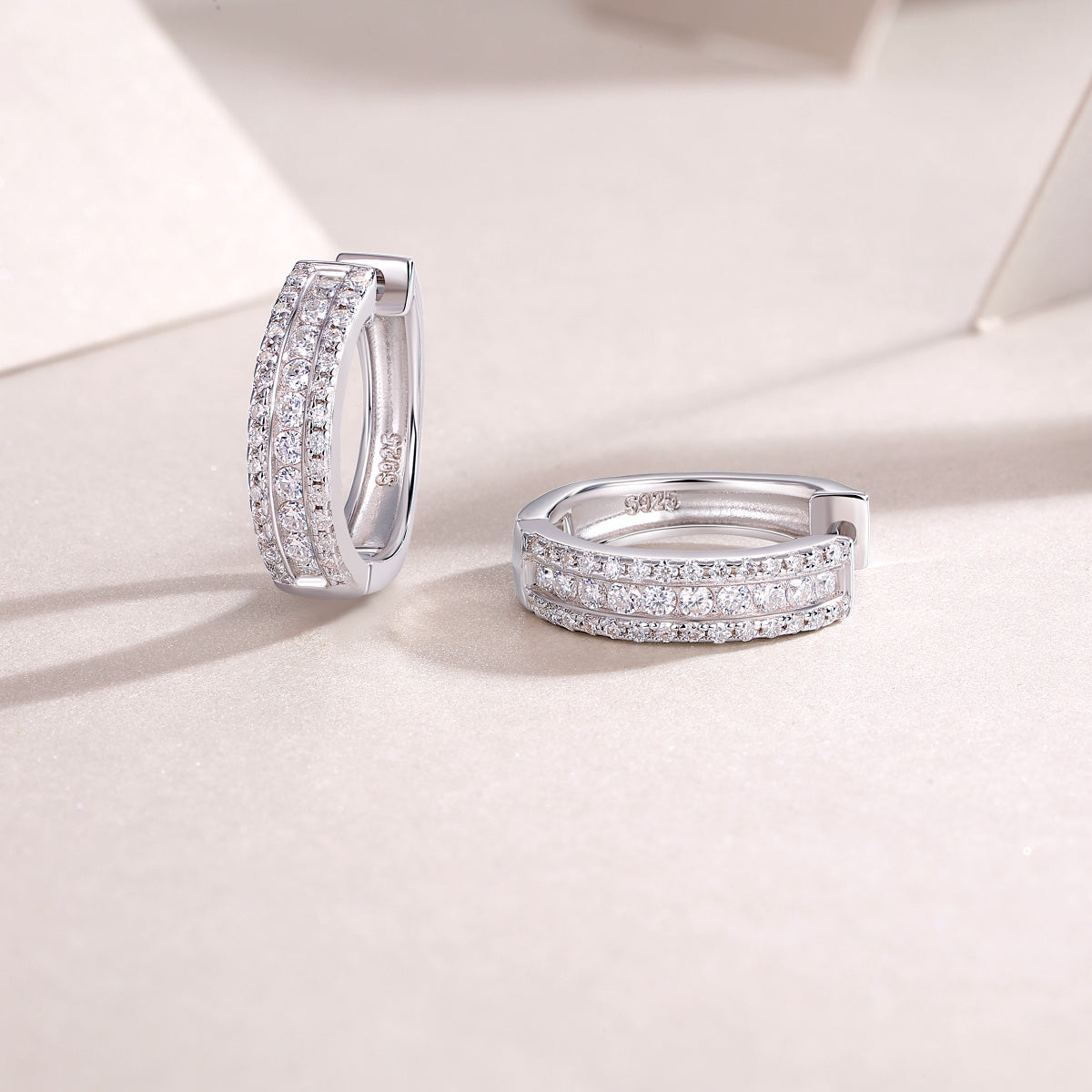 Splendid Night Luxury Fashion Diamond Earrings Stud Set