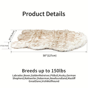 Luxury Faux Fur 5 Inches Thick Super Soft Memory Foam Dog Bed