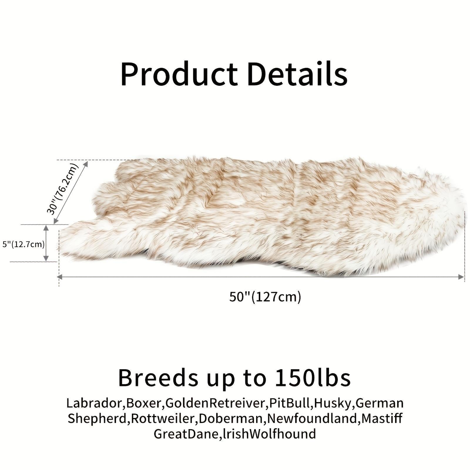 Luxury Faux Fur 5 Inches Thick Super Soft Memory Foam Dog Bed