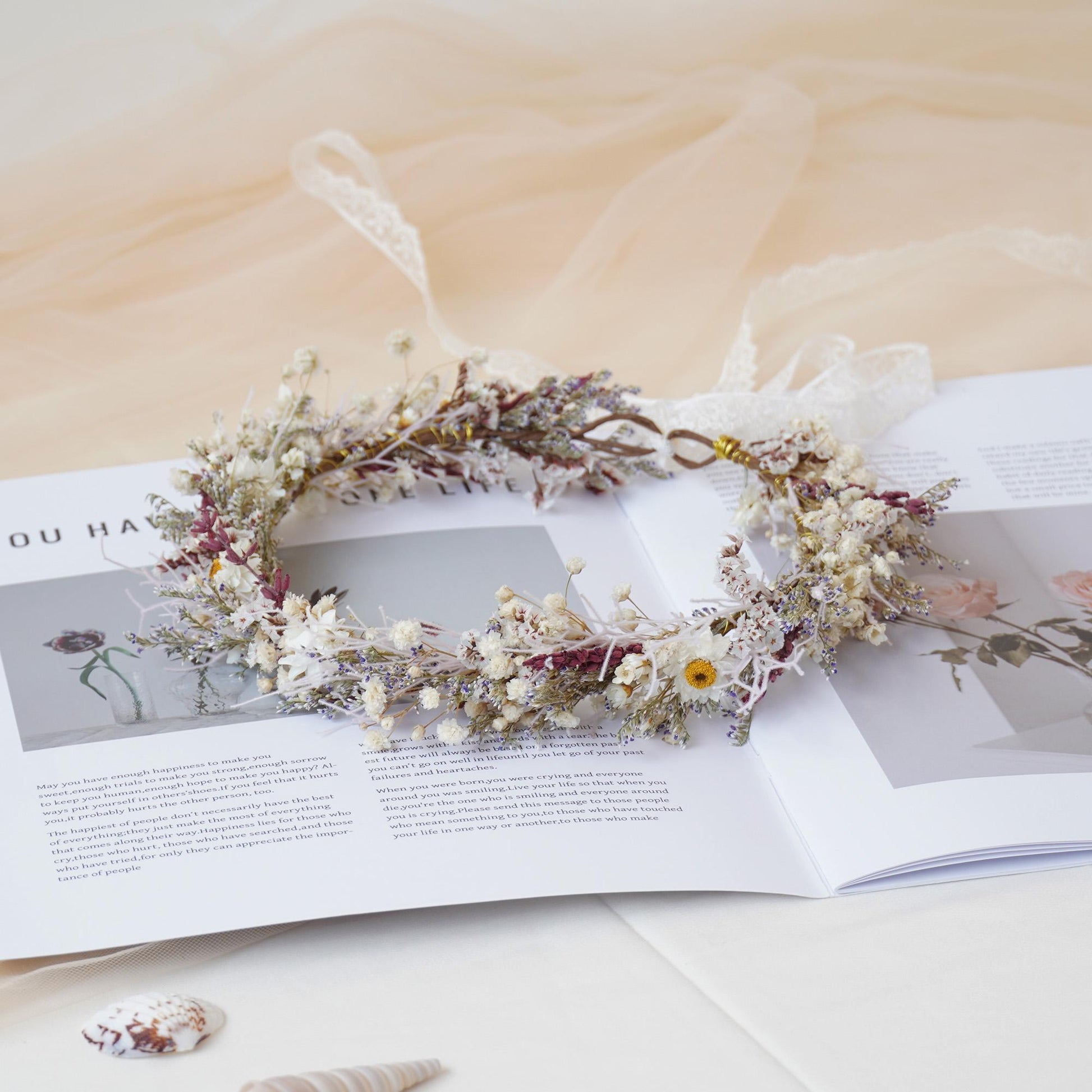 Gypsophila Crown, Dried Flower Crown