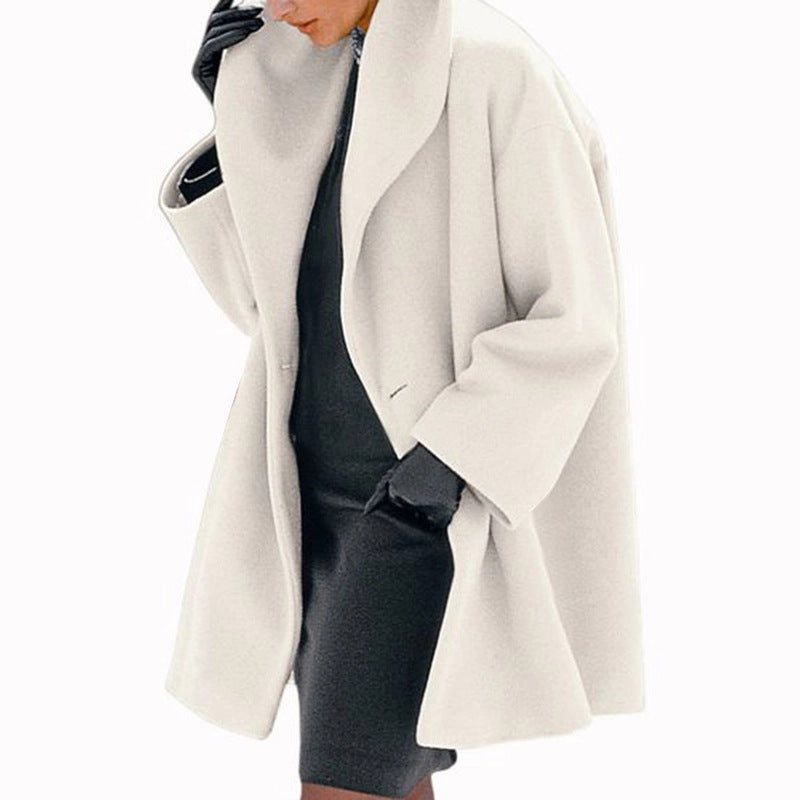 Women's Oversized Hooded Wool-Like Long Coat