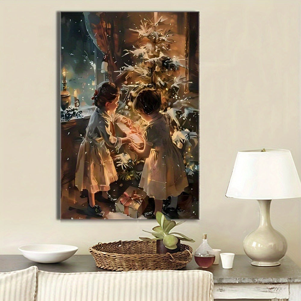 1pc Wrapped Canvas Painting, Wall Decor Living Room