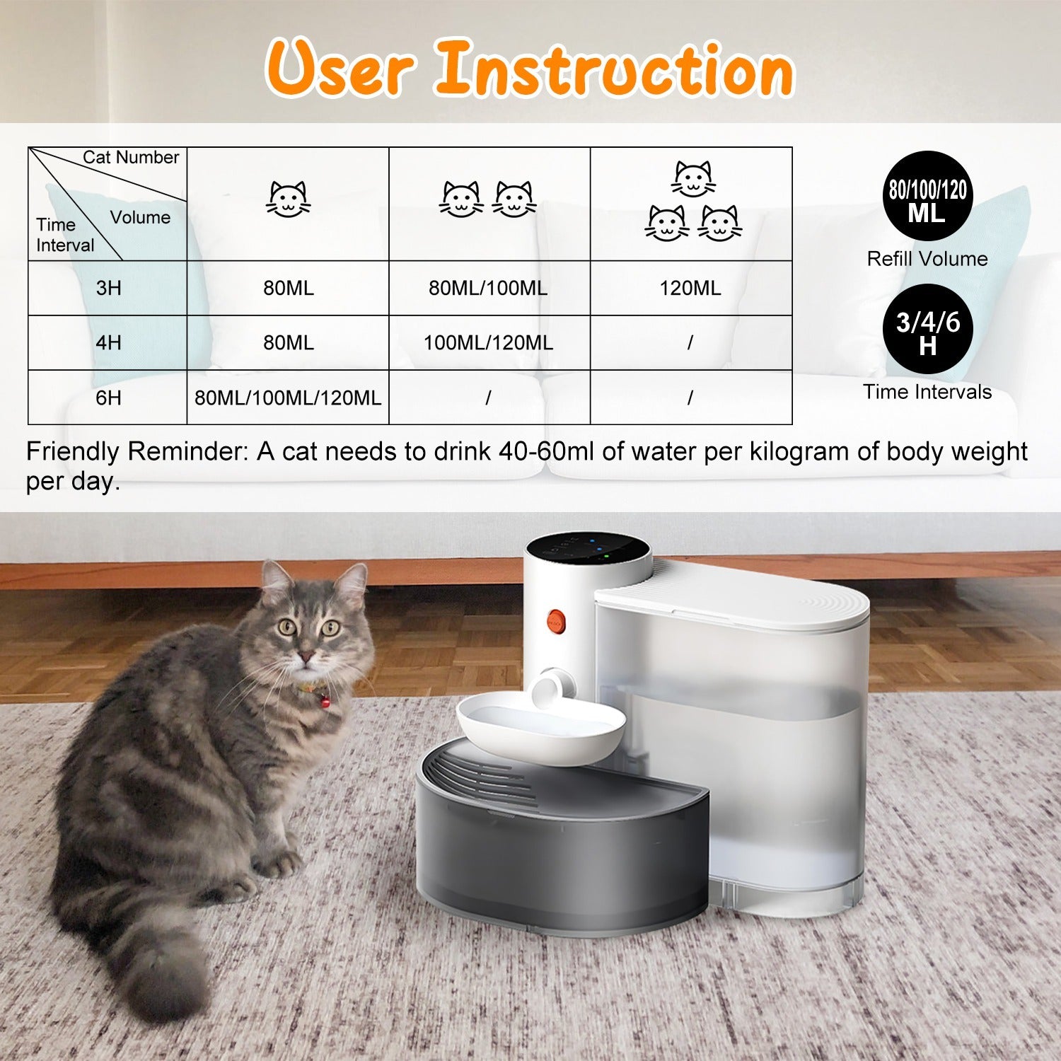 1Pc Smart Pet Water Fountain Automatic Cat Water
