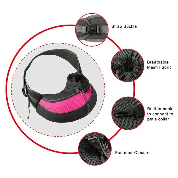 Pet Carrier For Dogs Cats Hand Free Sling Adjustable Padded Strap Tote