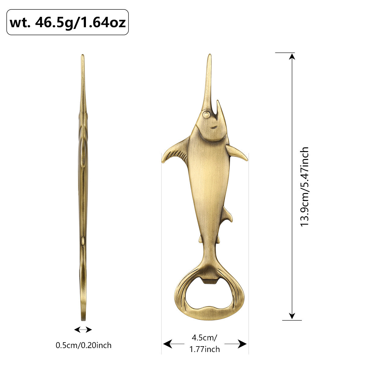 Creative Swordfish Handle Metal Beer Bottle Openers
