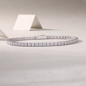 Piano Poet Luxurious Fashion Set Mosan Diamond S925 Silver Bracelet Rivaling Natural Diamonds