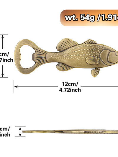 Creative Sea Bass Bottle Opener With Velvet Bag