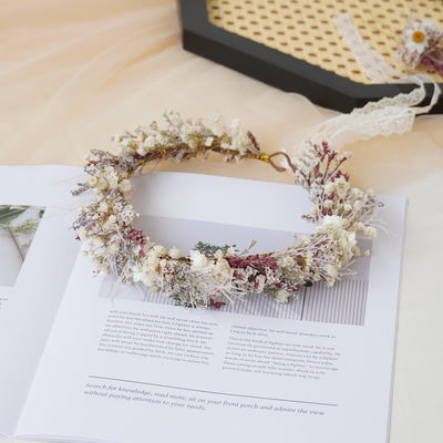 Gypsophila Crown, Dried Flower Crown