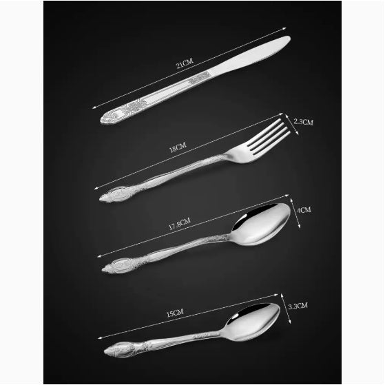 Product Name  Deluxe Premium Cutlery Flatware Set For The Home  Stainless Steel Cutlery Service With 1 Dinner Fork