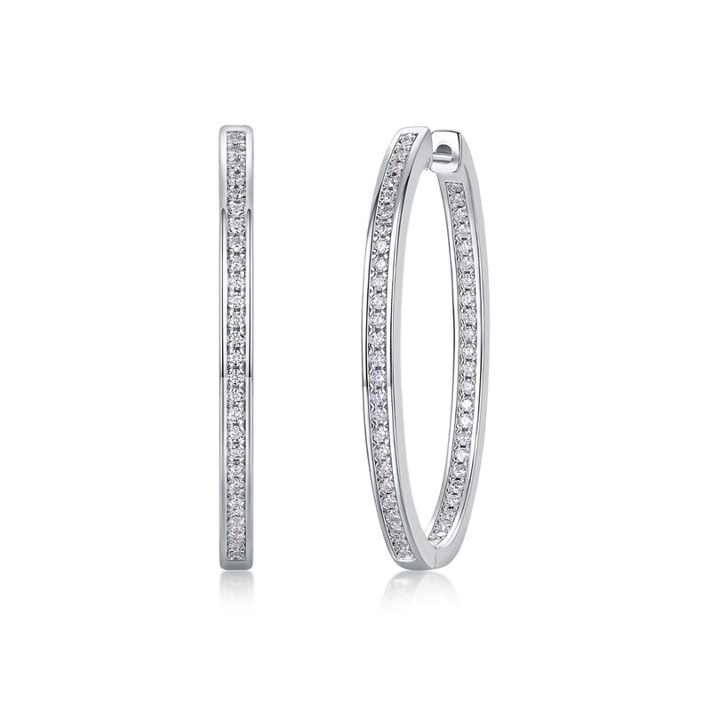 Born Female Master Luxury Fashion Diamond Earrings Stud Inlaid With Mosan Diamond Silver Jewelry