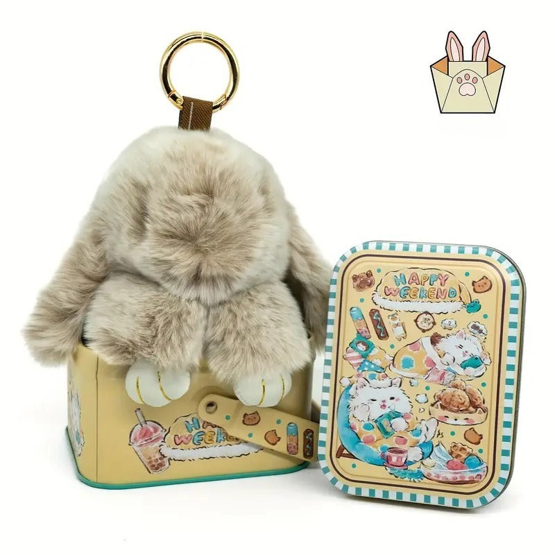 1PC Handmade Soft Plush Rabbit Toy