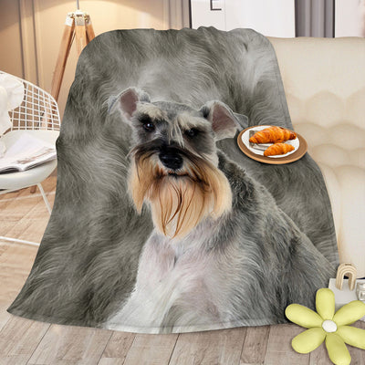 Schnauzer Flannel Blankets Cozy Blanket