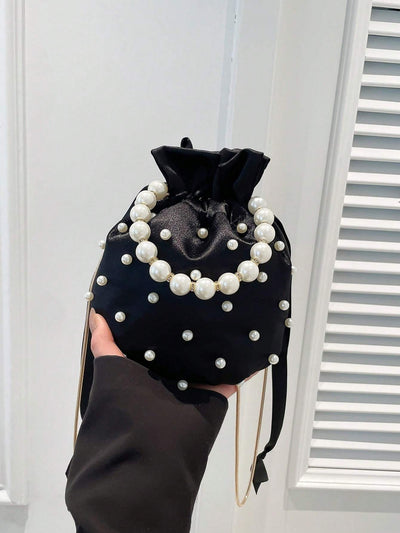 European And American  Pleated Silk Small Bag For Women