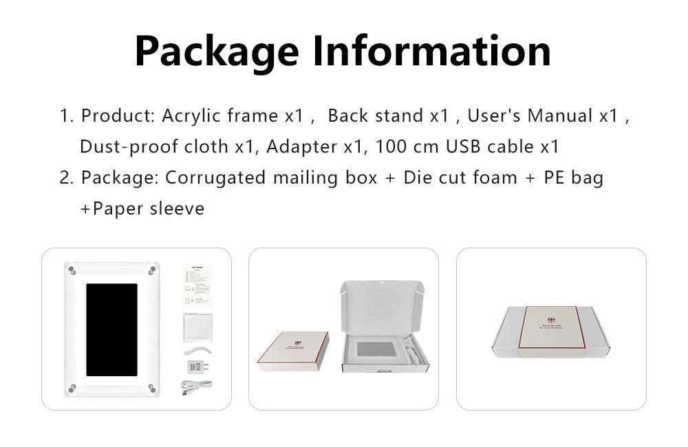 7-inch Acrylic Auto-rotating Digital Photo Frame