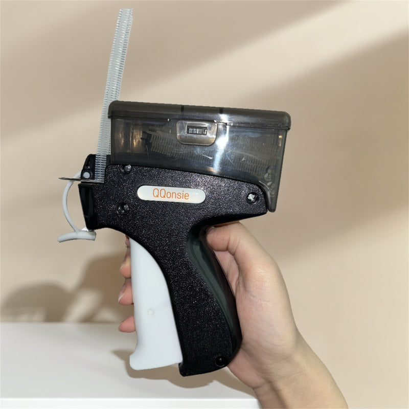 1 Count Handheld Tag Attacher Gun With 5 Counts Needles & 1000pcs Barbs Fasteners