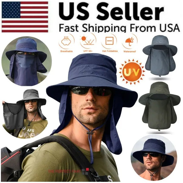 Wide Brim Sun Hat UV Protection Bucket Cap
