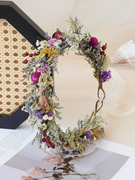 Baby Breath Crown, Dried Crown