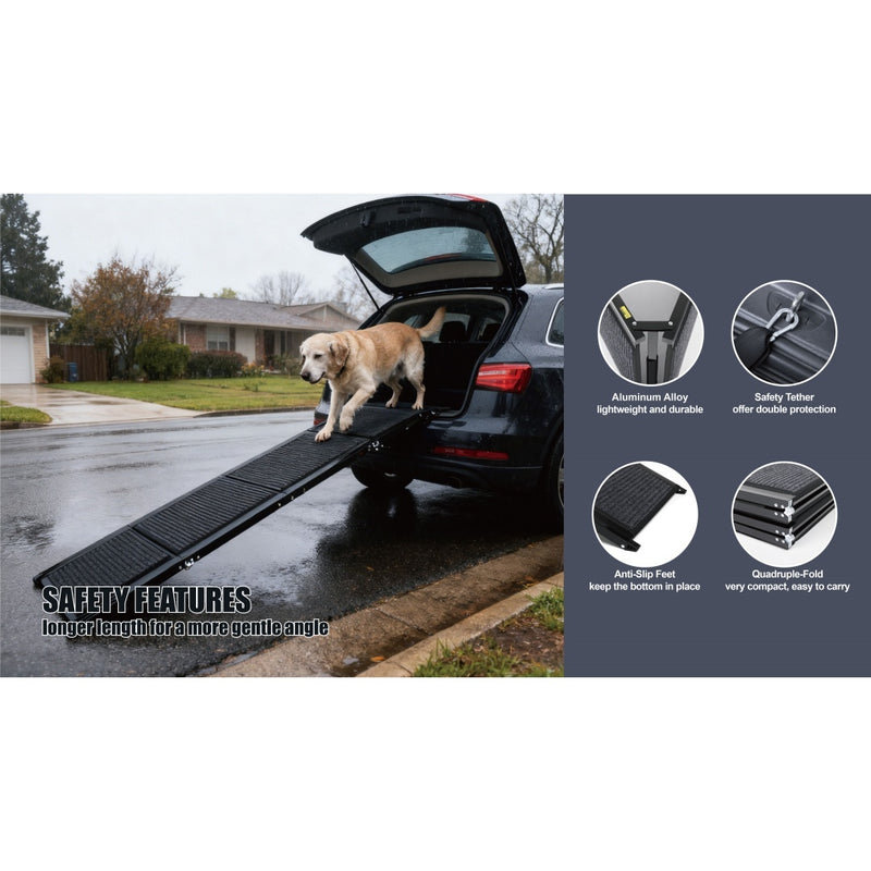 Dog Ramp For Car 71 Long  19.5 Wide Portable Dog Ramps For Large Dogs