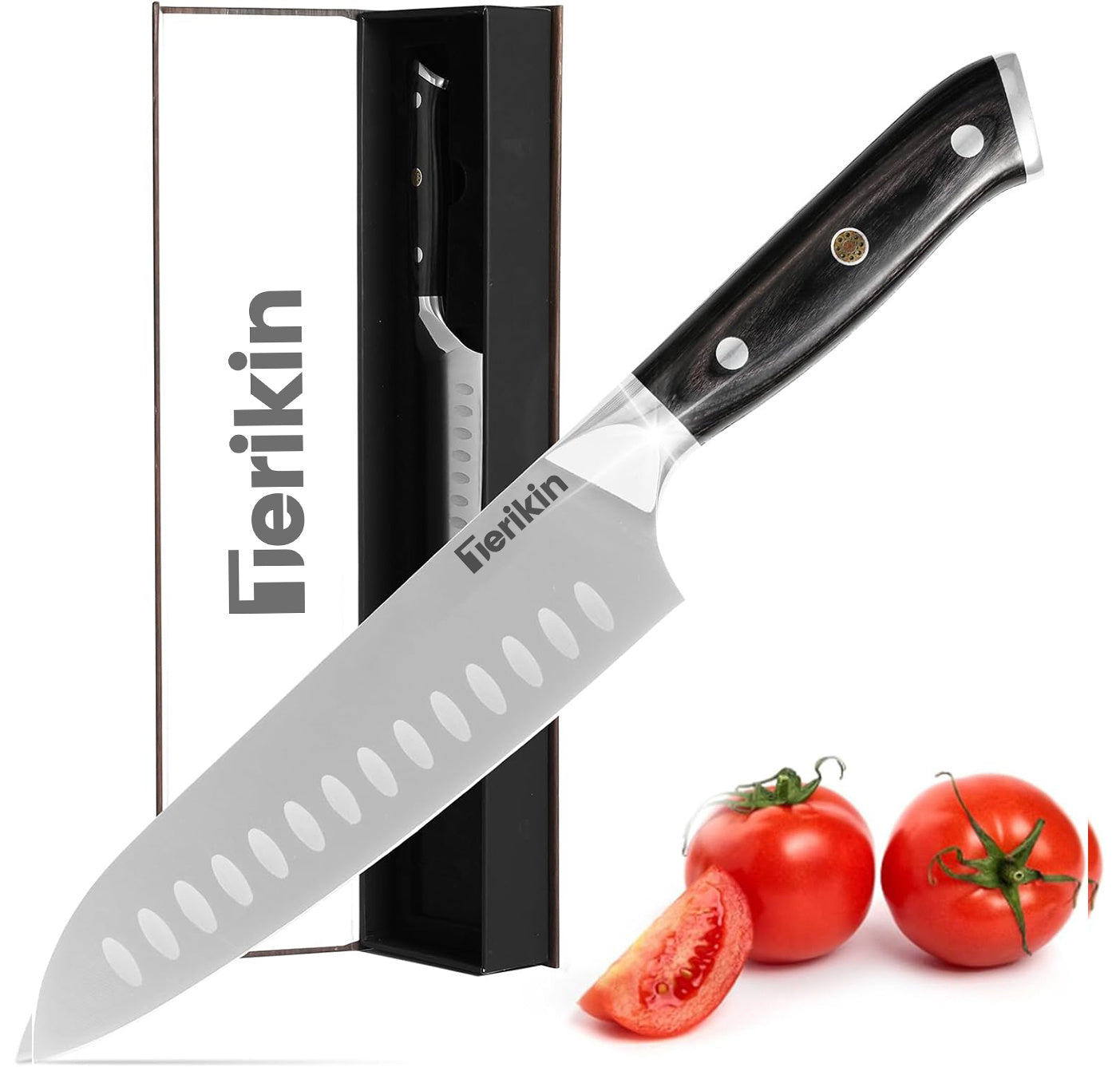 Professional Chef Knife 8 Inch, Santoku Knife 7 Inch High Carbon Steel Chef Knife Japanese Knife