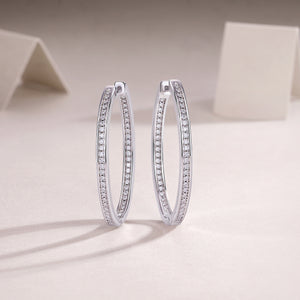 Born Female Master Luxury Fashion Diamond Earrings Stud Inlaid With Mosan Diamond Silver Jewelry