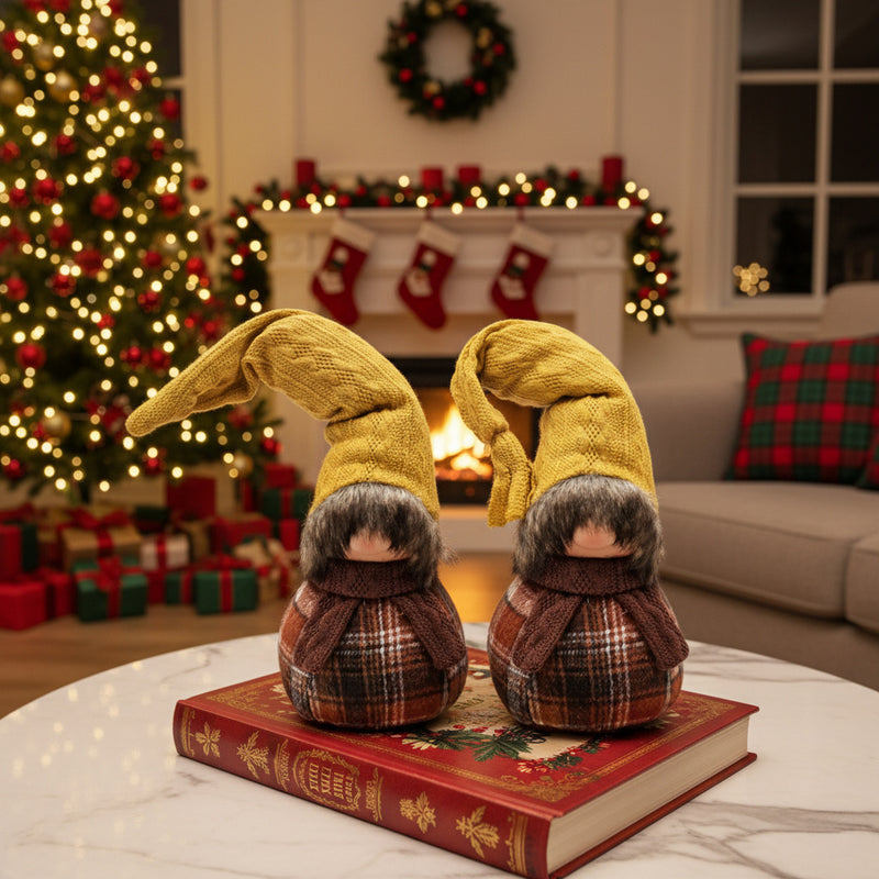 2PCS Set Christmas Gnome Decor 5.5 X 5.5 X 15.7