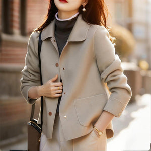 Elegant Women's Single-Breasted Raglan Sleeve Coat
