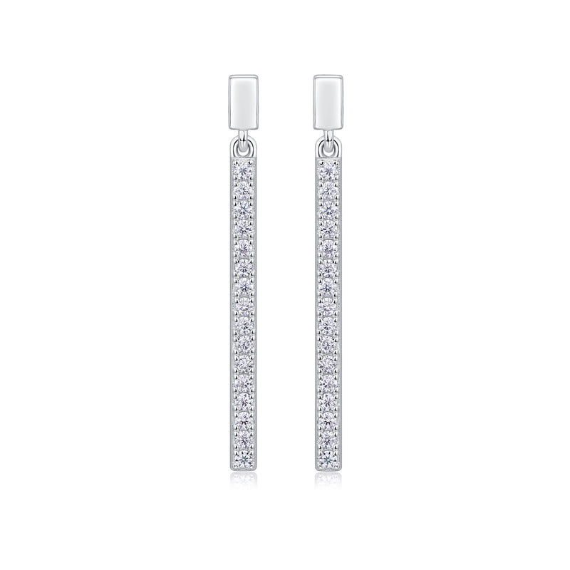 Jumping Diamond Set Moissanite Silver Earrings Luxury Fashion Diamond Earrings Stud Earrings