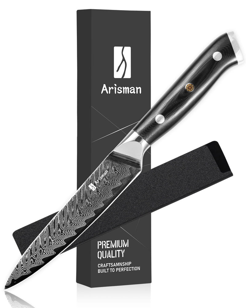 5 Inch Utility Knife, Japanese Damascus Steel Paring Knife