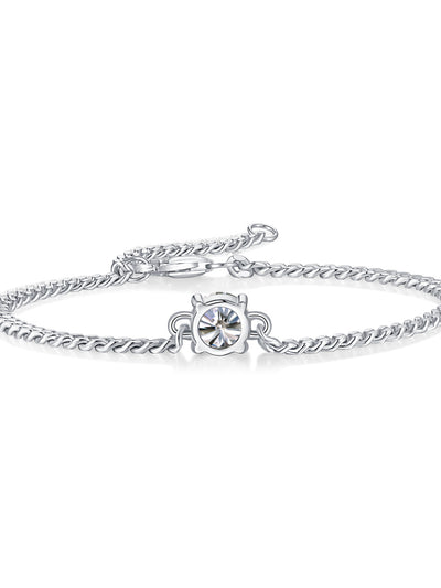 Cuban Luxury Fashion Set Mosan Diamond Silver Jewelry Comparable To Natural Diamond Bracelet