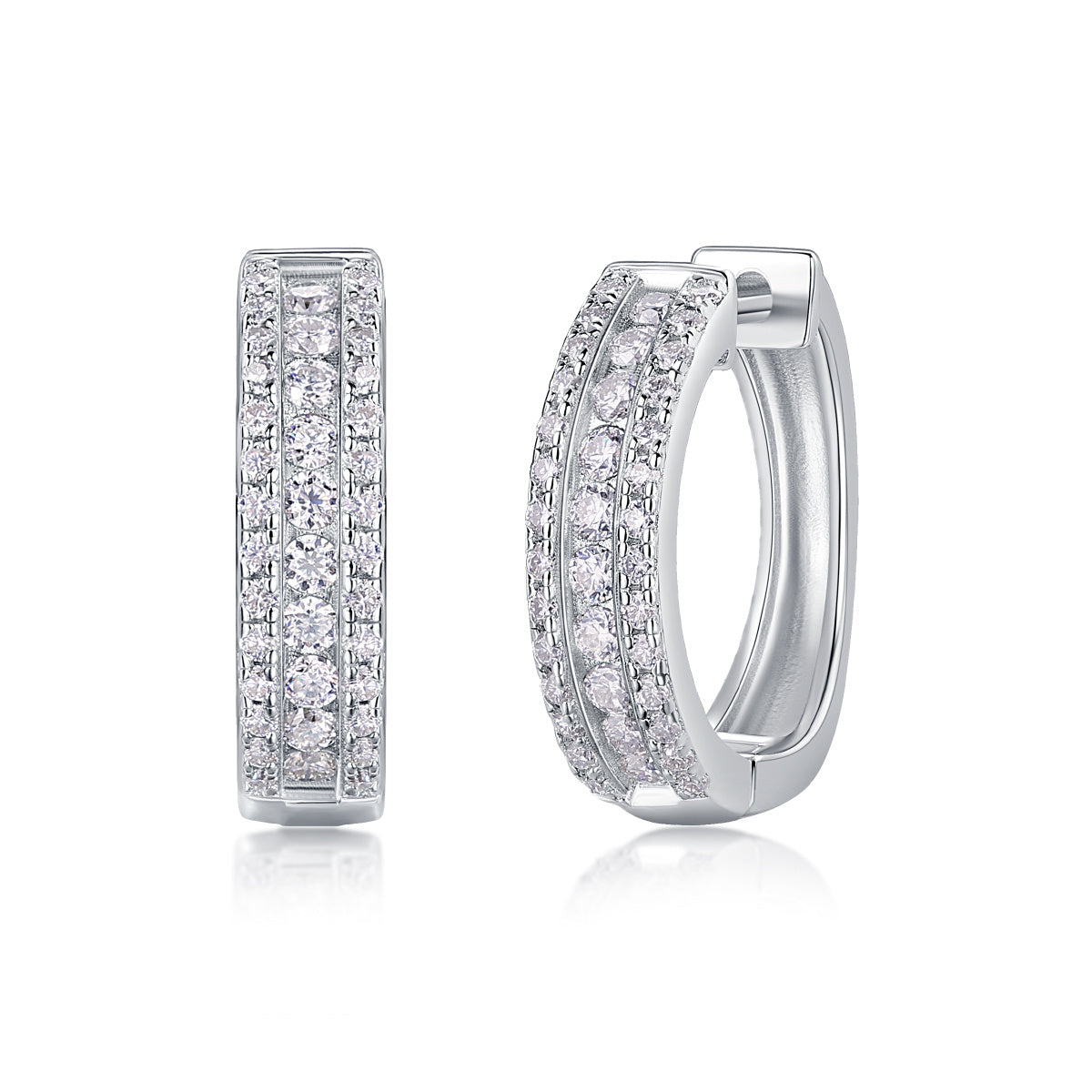 Splendid Night Luxury Fashion Diamond Earrings Stud Set